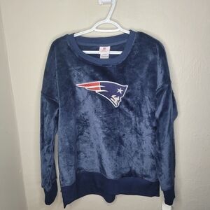 New England Patriots Sweater Girls XL Youth Minky Fleece Sweatshirt NEW NFL